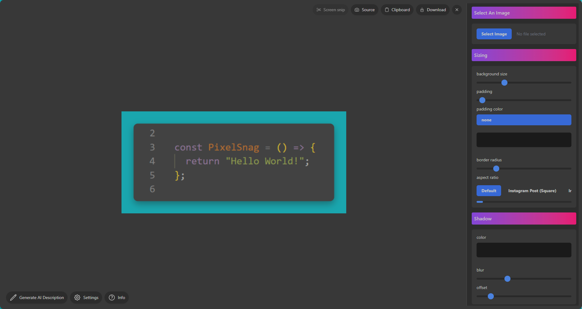 image of app interface